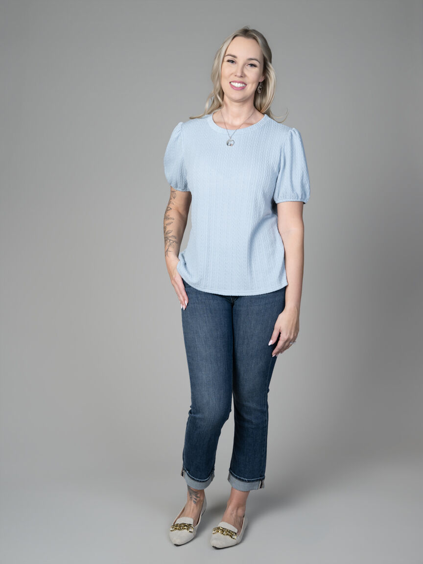 Short Sleeve Knit Top