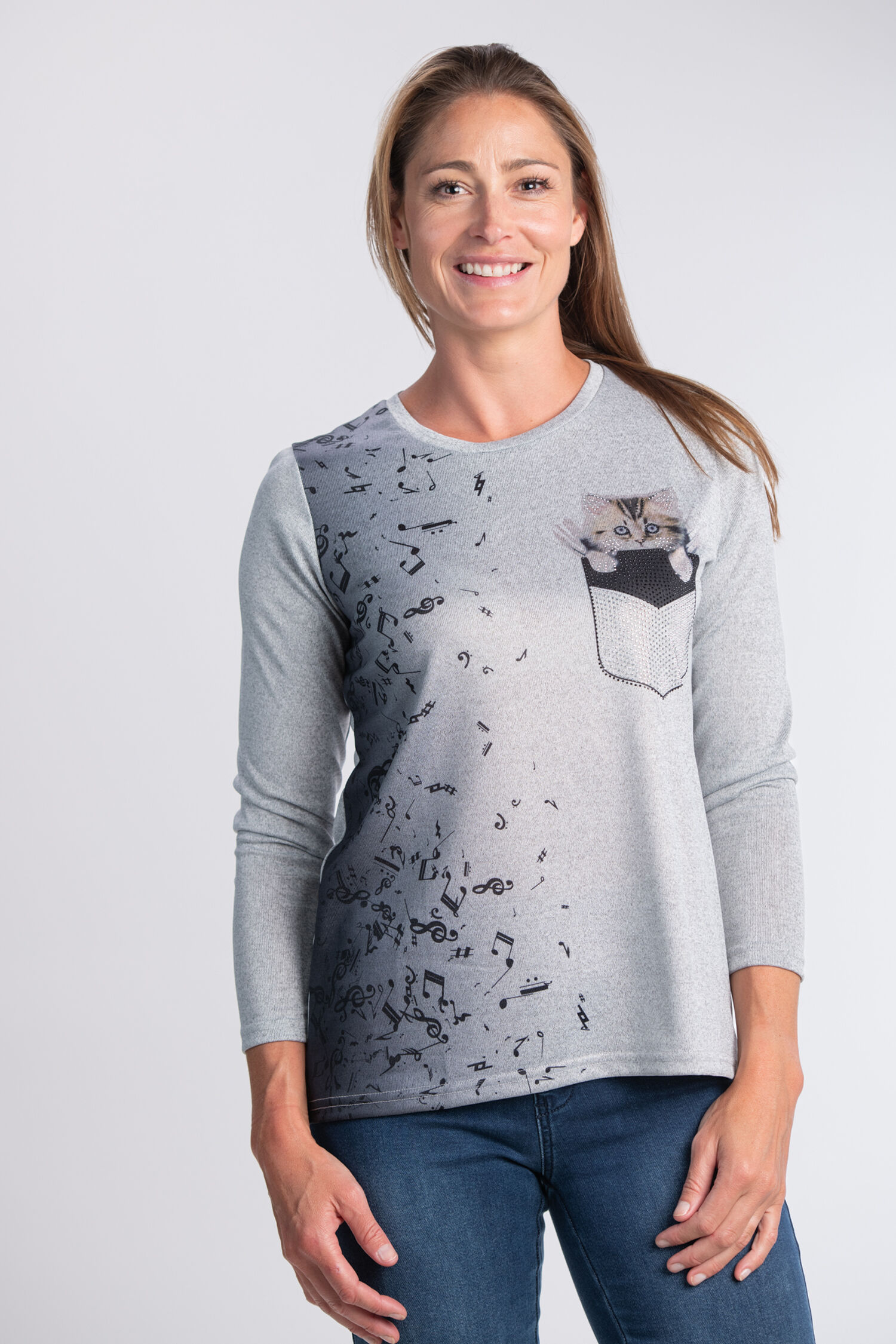 Long Sleeve Kitten Top  Image 1