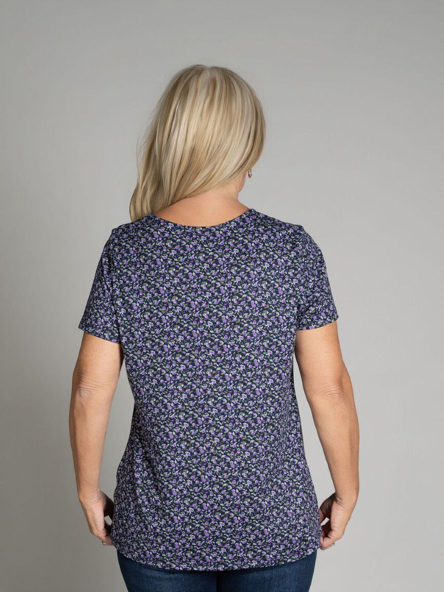 Soft V-Neck Floral Top Image 3