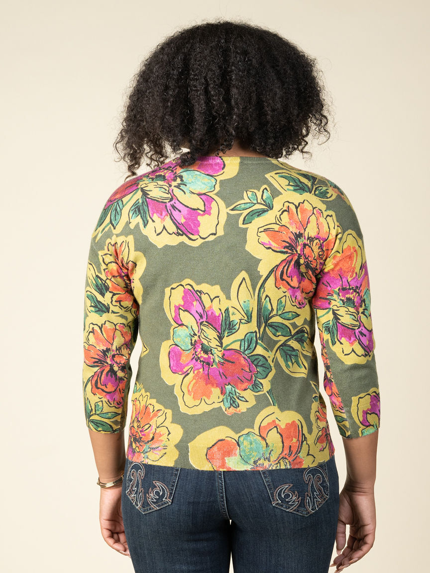 3/4 Sleeve Length Crew Neck