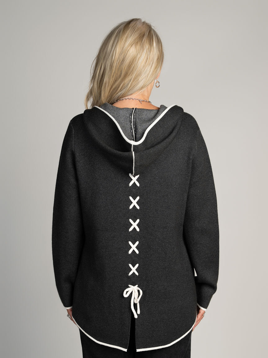 Long Sleeve Hooded Cardigan
