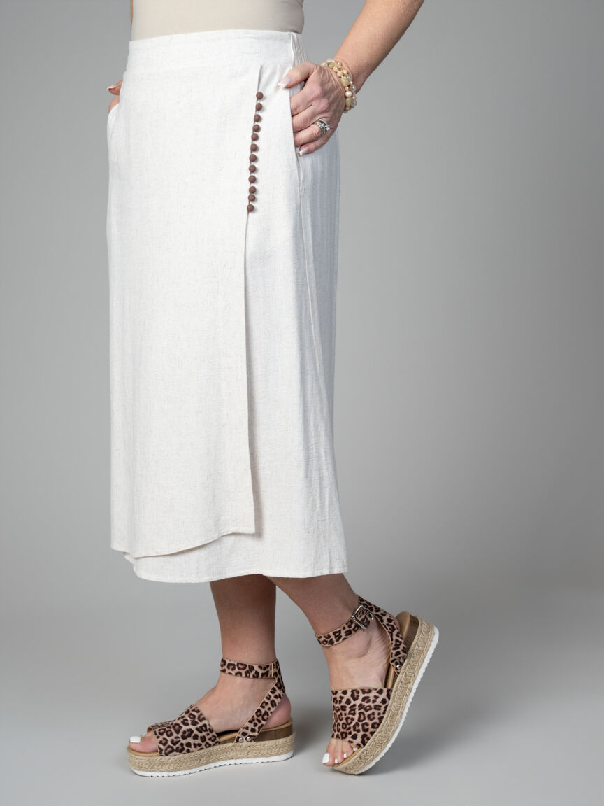 Midi Linen Skirt