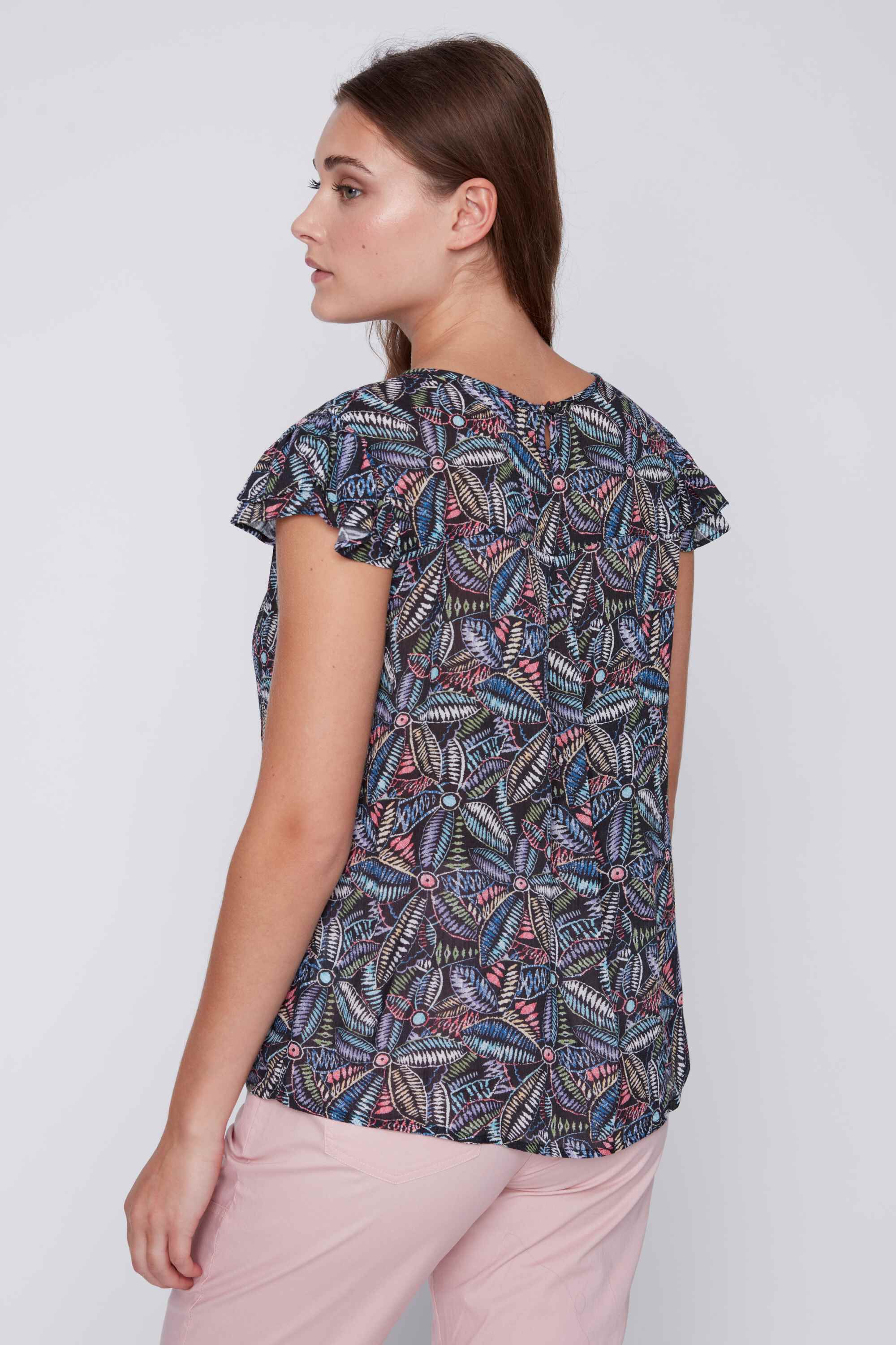 Cap Sleeve Babydoll Top Image 2