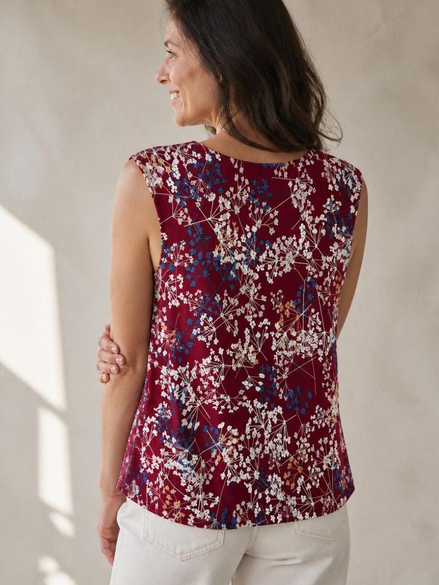 Sleeveless Top With Keyhole
