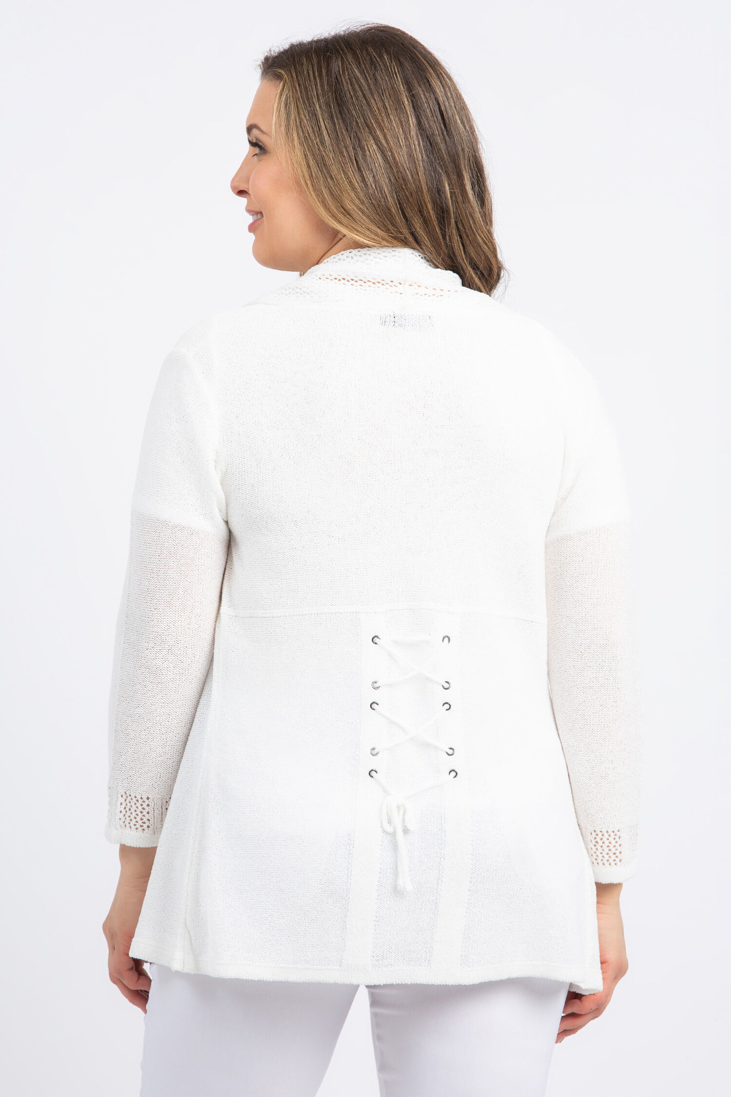 Corset Back Knit Cardigan Image 4