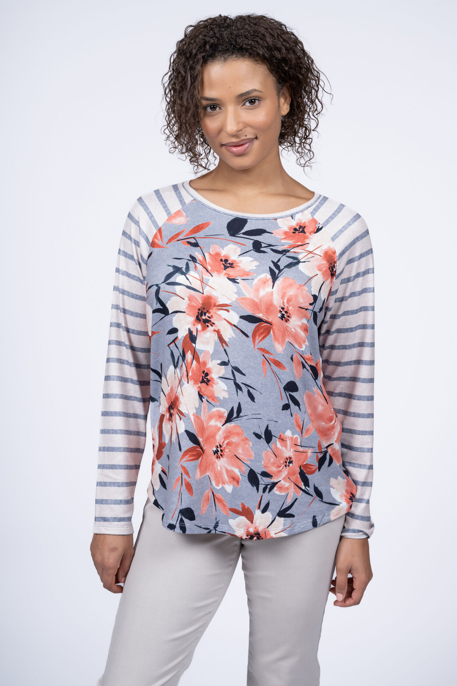 Floral Raglan Top Image 1