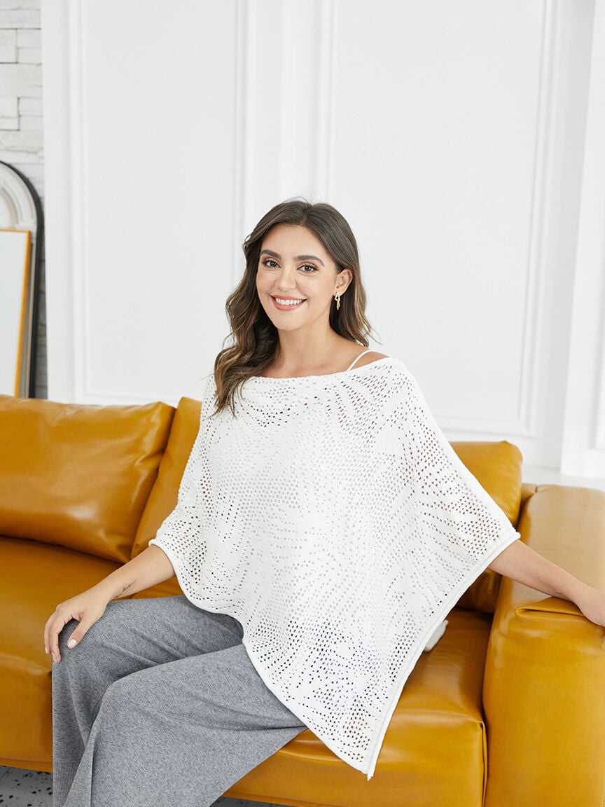Airy Crochet Poncho