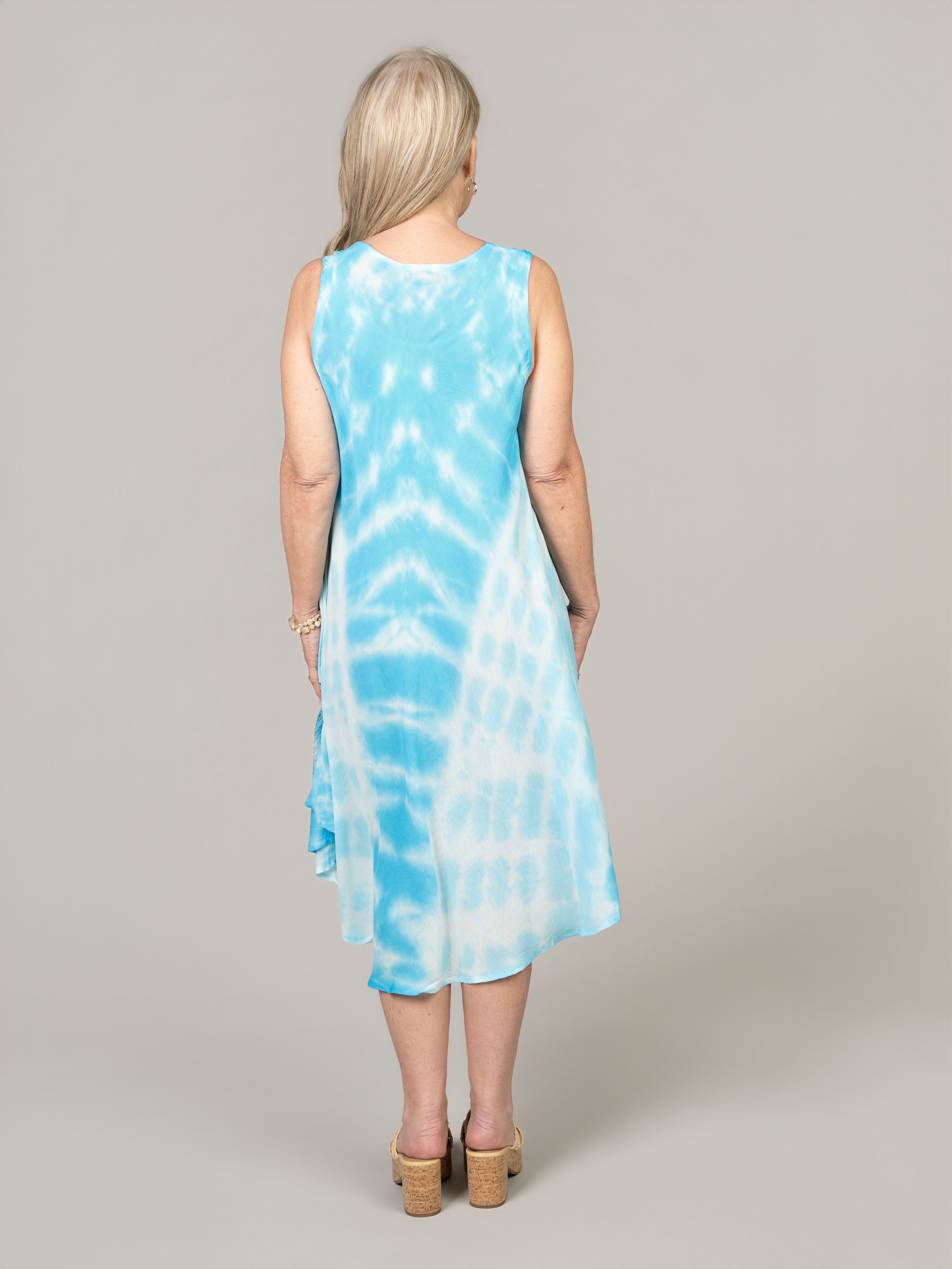 Sleeveless Tie Dye Midi Dress