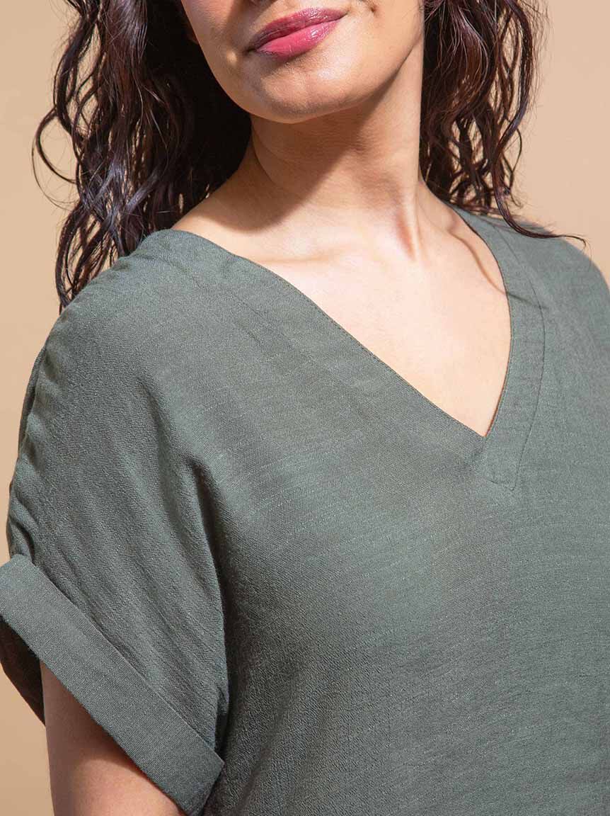 Dolman Sleeve Curved Hem Top Image 5