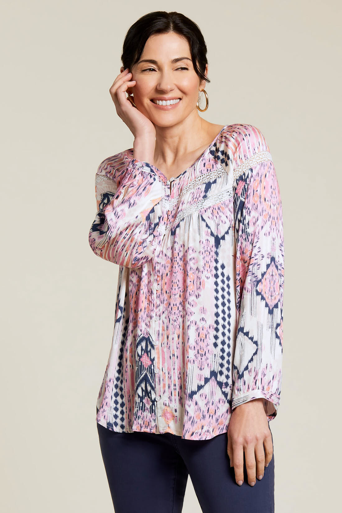 Boho-Chic Flowy Blouse Image 1