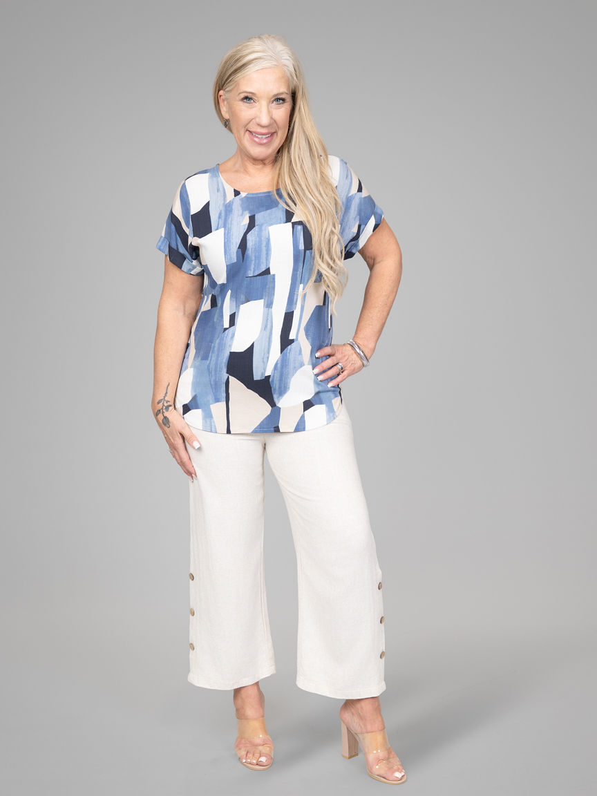 Short Sleeve Printed Top