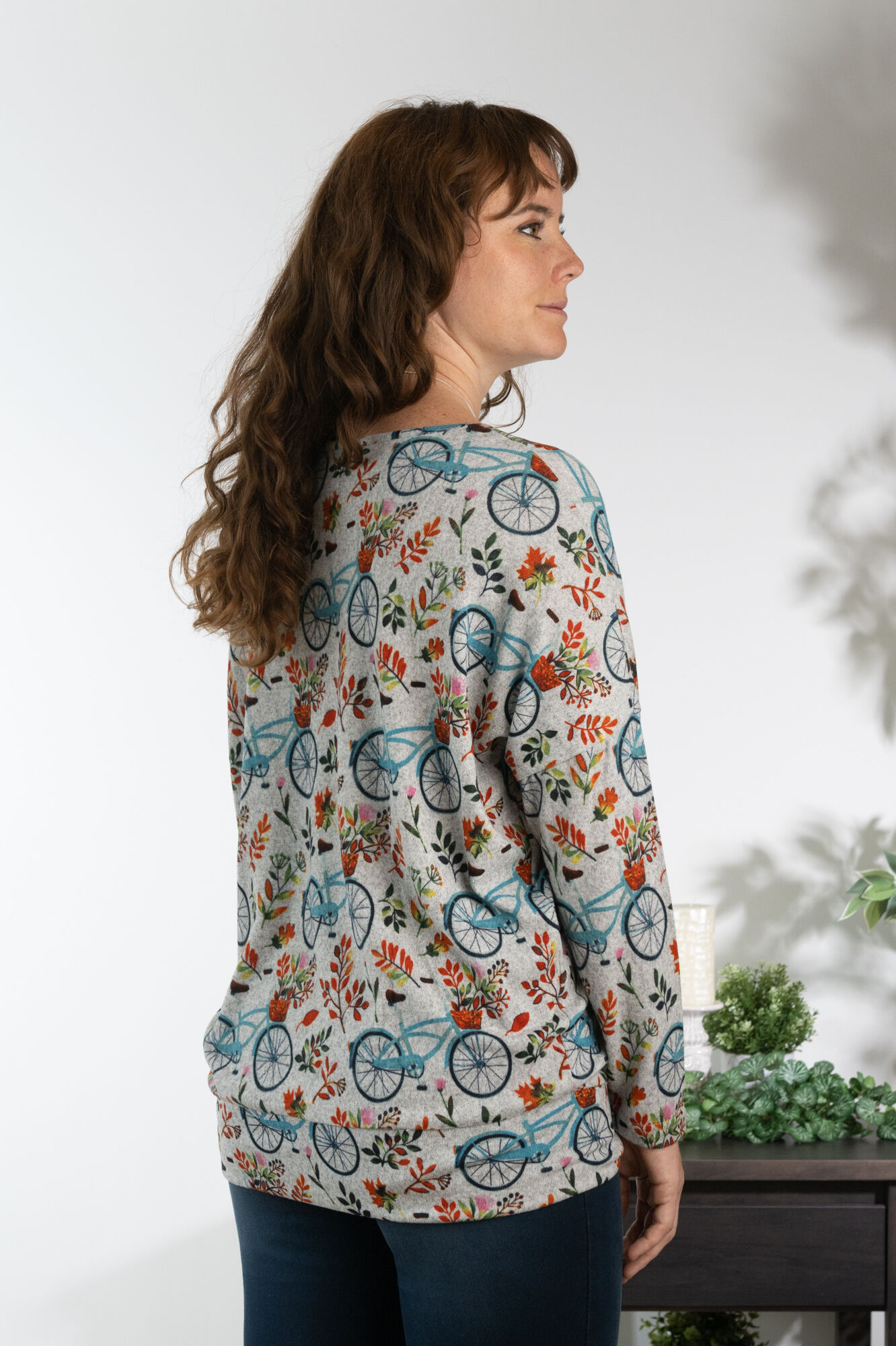 Bicycle Graphic Knit Sweatshirt Top  Image 2