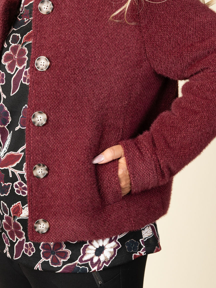 Soft Boucle Button Up Jacket