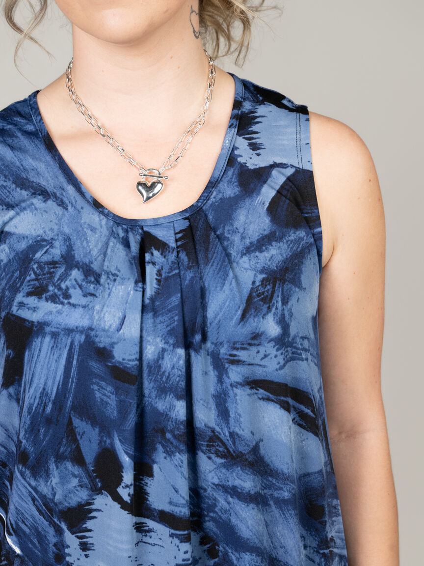 Sleeveless Flowy Knee Length Dress