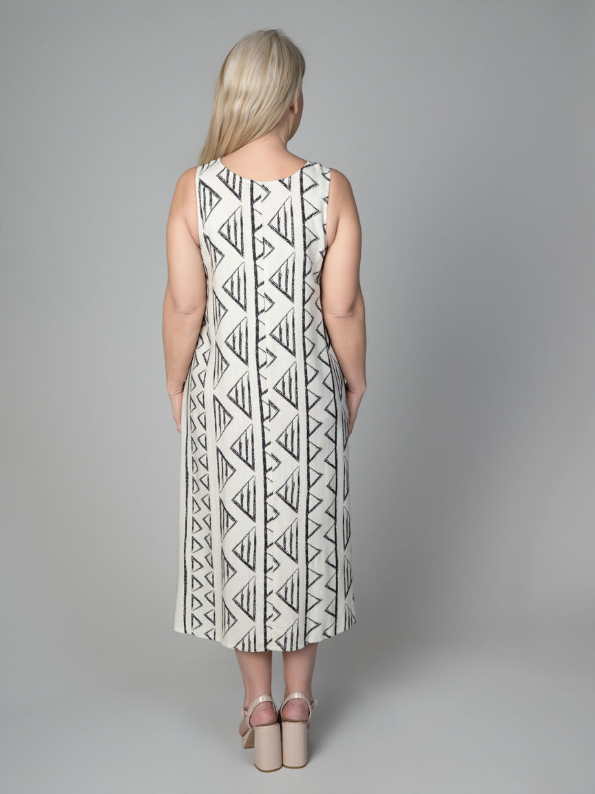 Midi Sleeveless Dress With Pockets