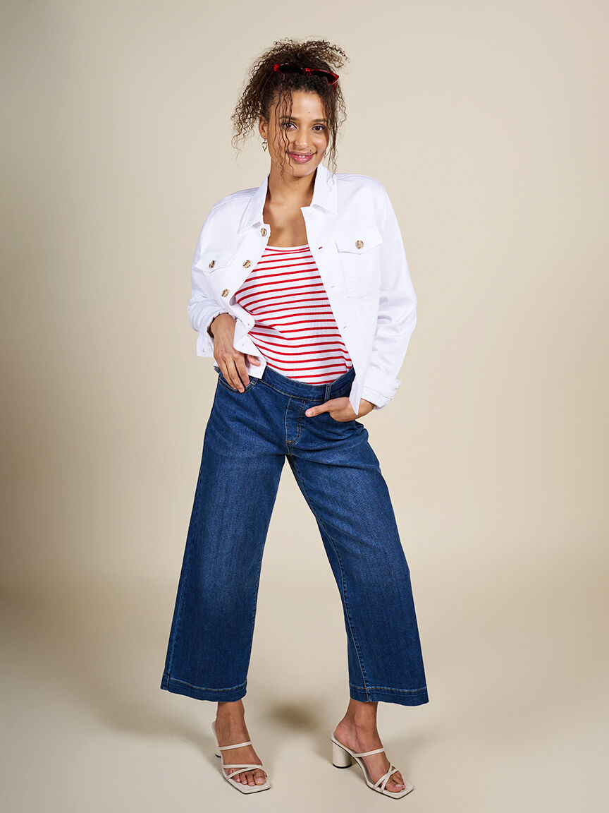 Audrey Cropped Wide Leg Jean  Image 1