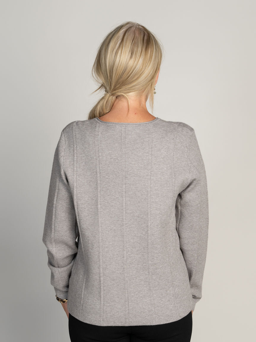 Shadow Rib Pull-On Sweater
