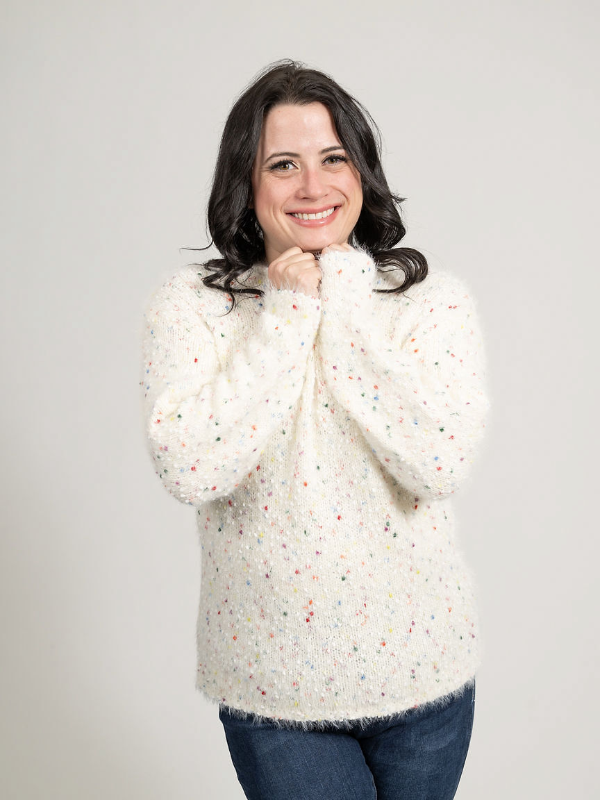 Confetti Boucle Yarn Sweater