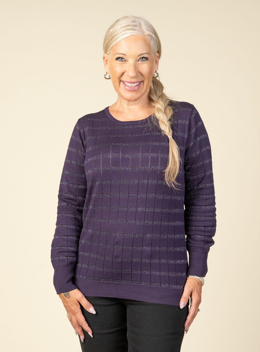 Long Sleeve Lurex Sweater