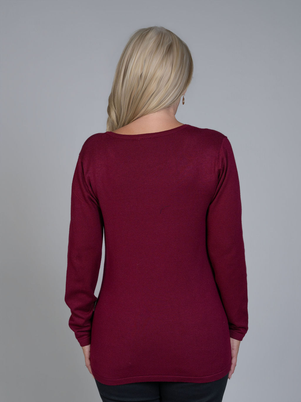 Soft Crew Neck Heart Sweater
