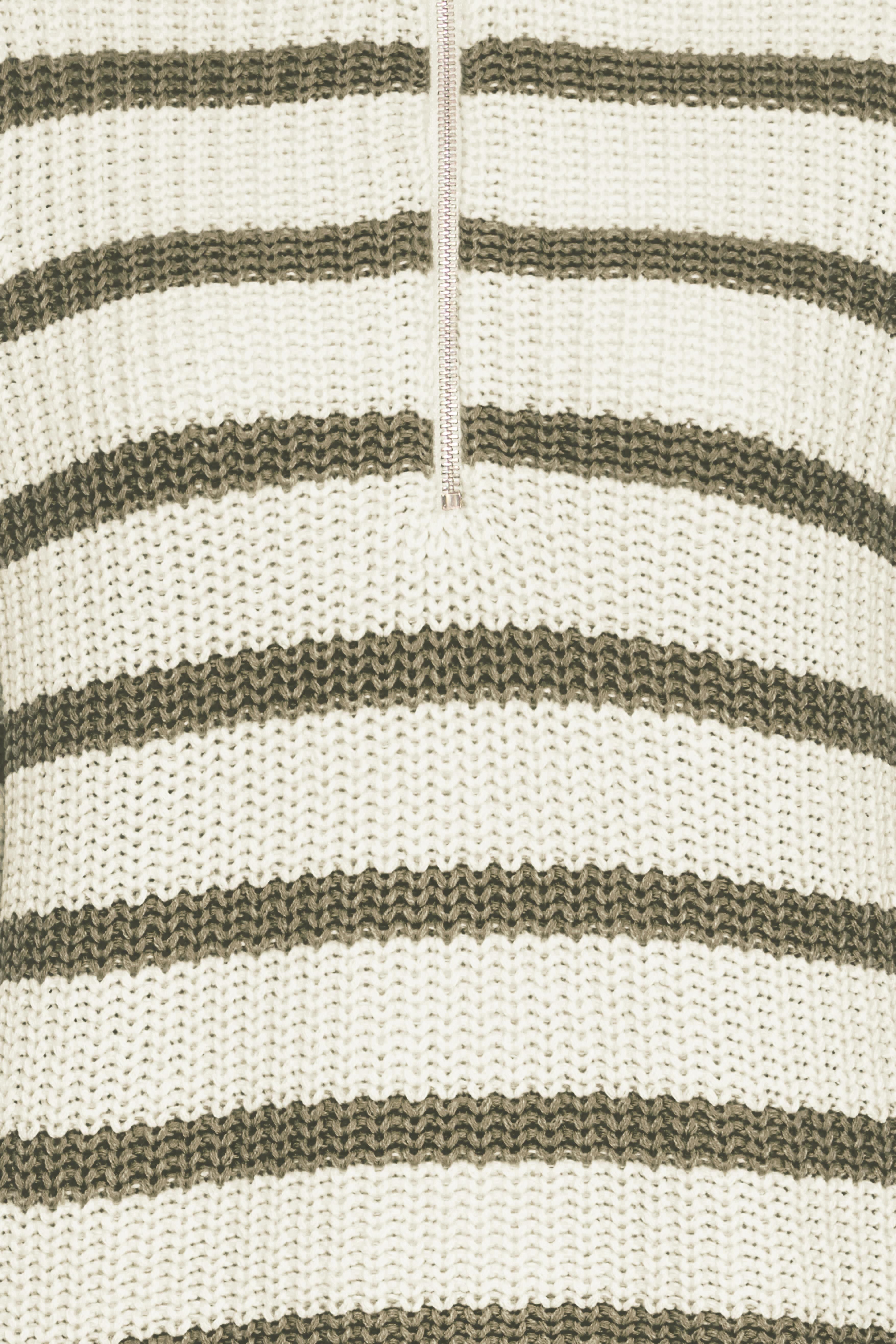 Long Sleeve Knit Sweater With 1/4 Zip-Up Front  Image 3