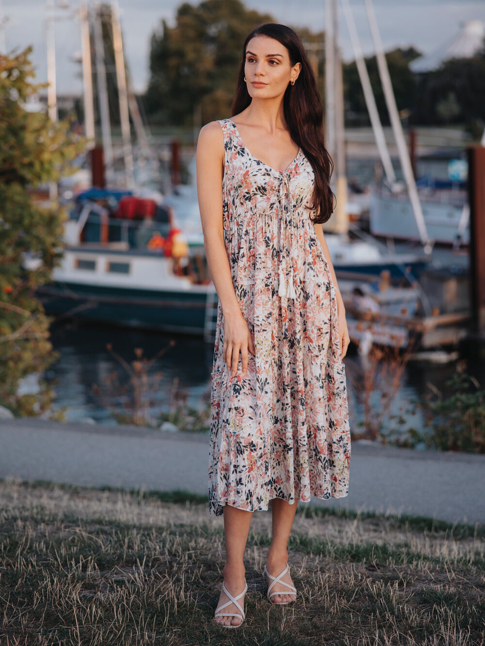 Pastel Floral Dress Image 1