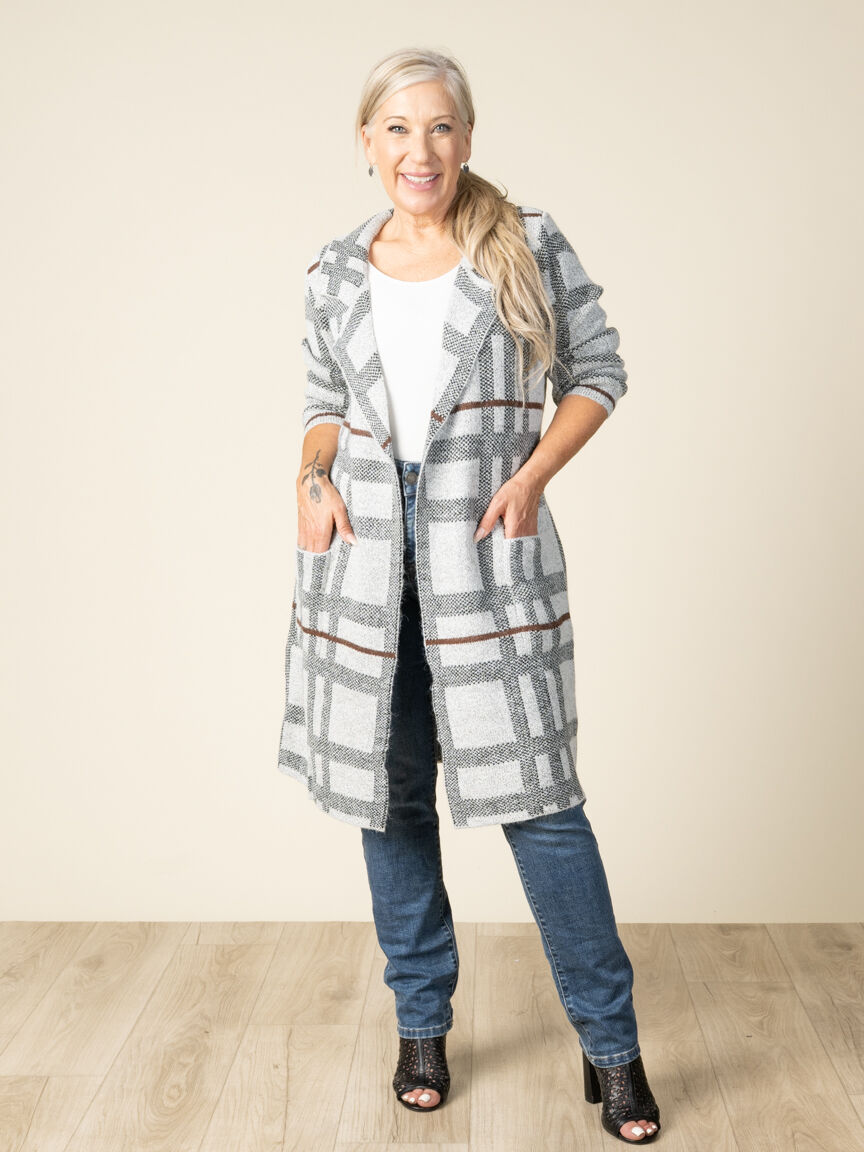 Long Sleeve Cardigan Sweater with Tie Belt