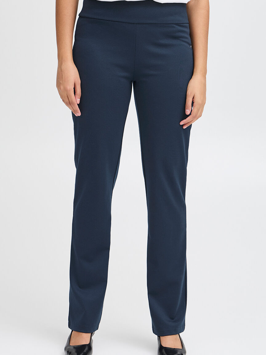 Pull-On Mid Waist Everyday Pants