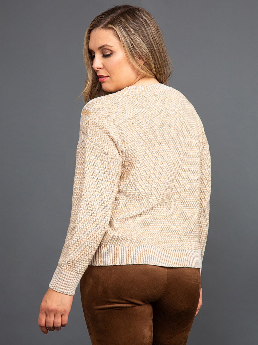 Long Sleeve Cable Knit Sweater