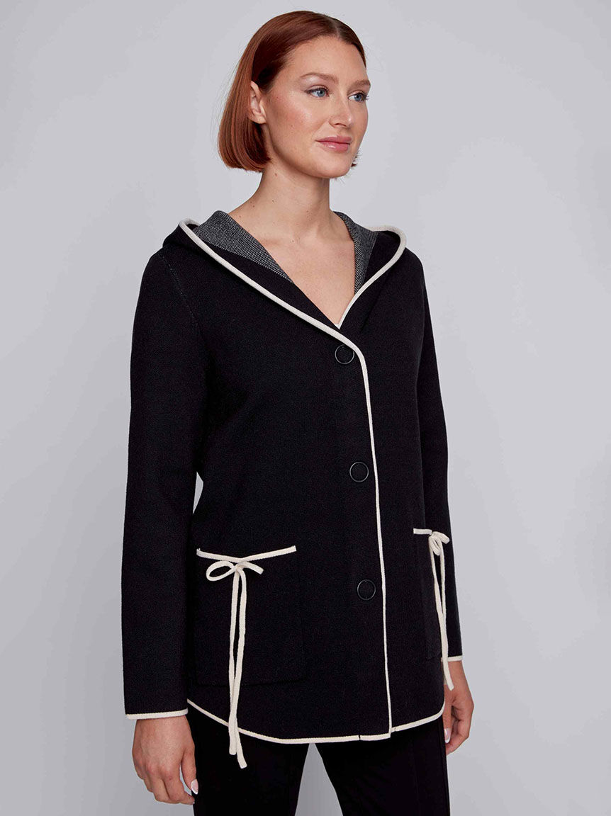 Hooded Snap-Up Jacket Image 2