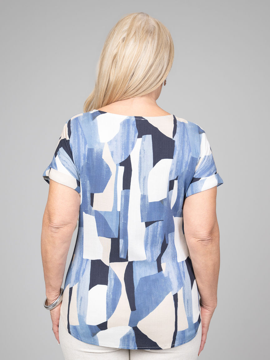 Short Sleeve Printed Top