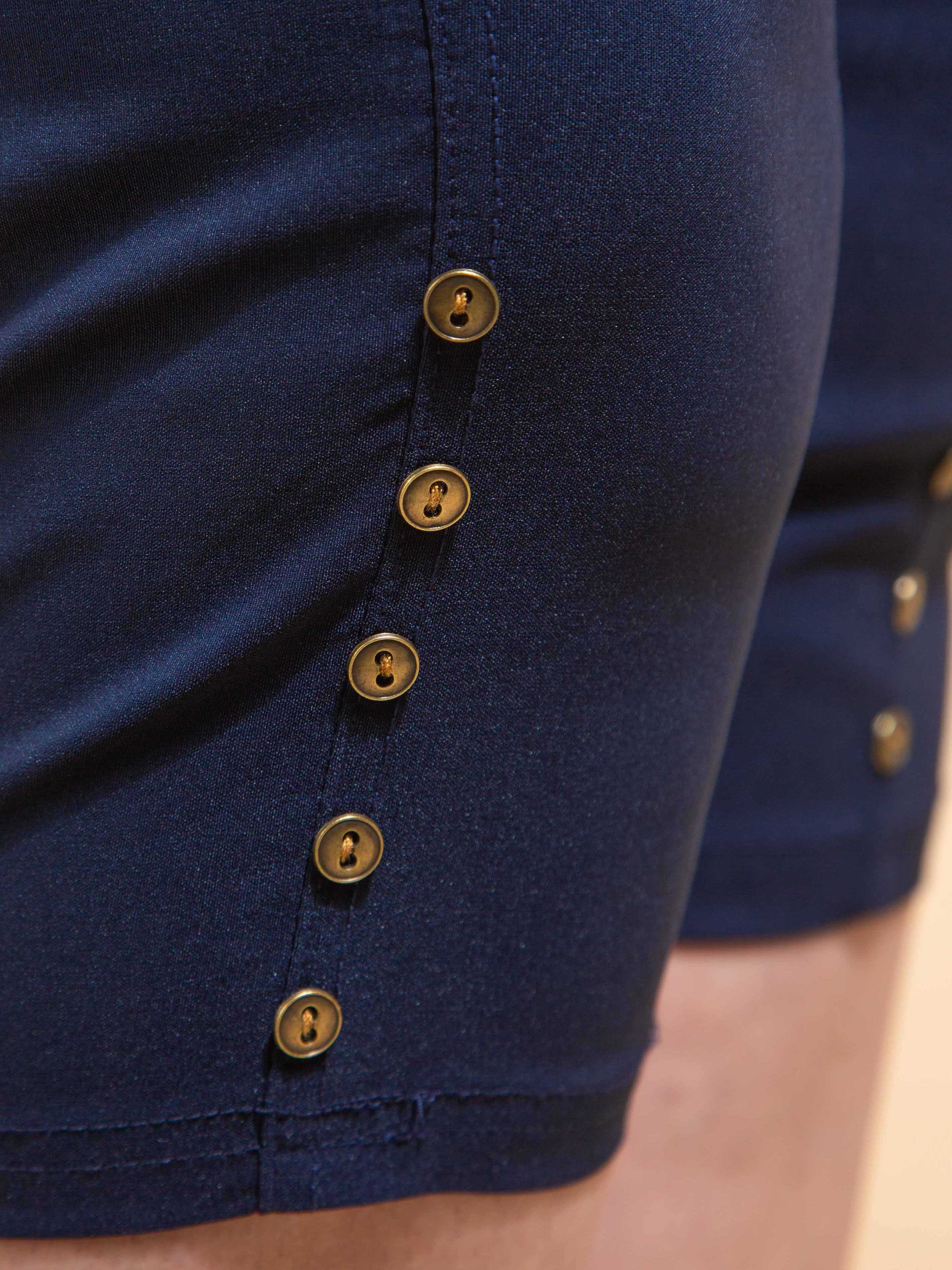 Button Accent Capri Pant Image 4