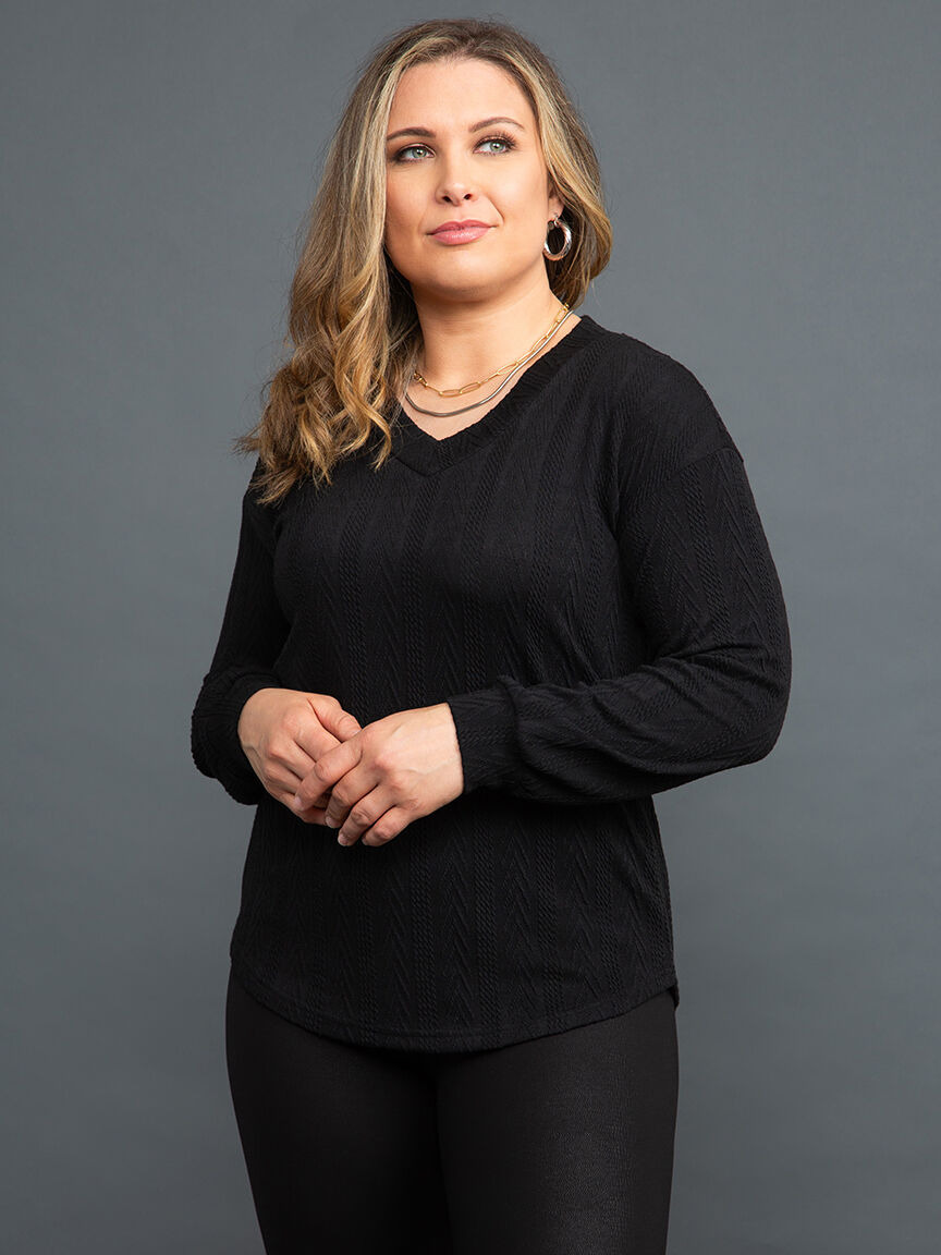 Long Sleeve V-Neck Sweater