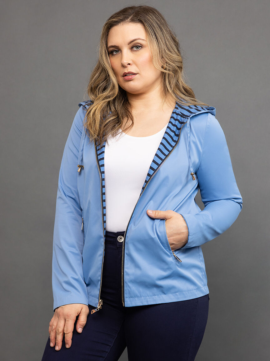 Reversible Hooded Raincoat Image 3