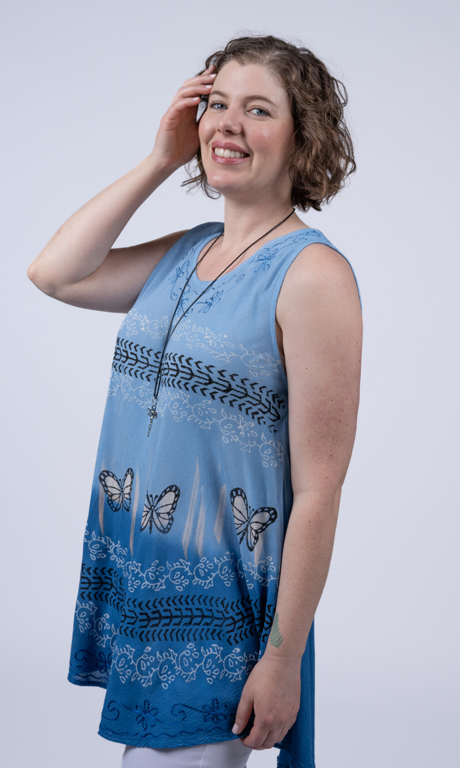 Embroidered Butterfly Umbrella Dress Image 1