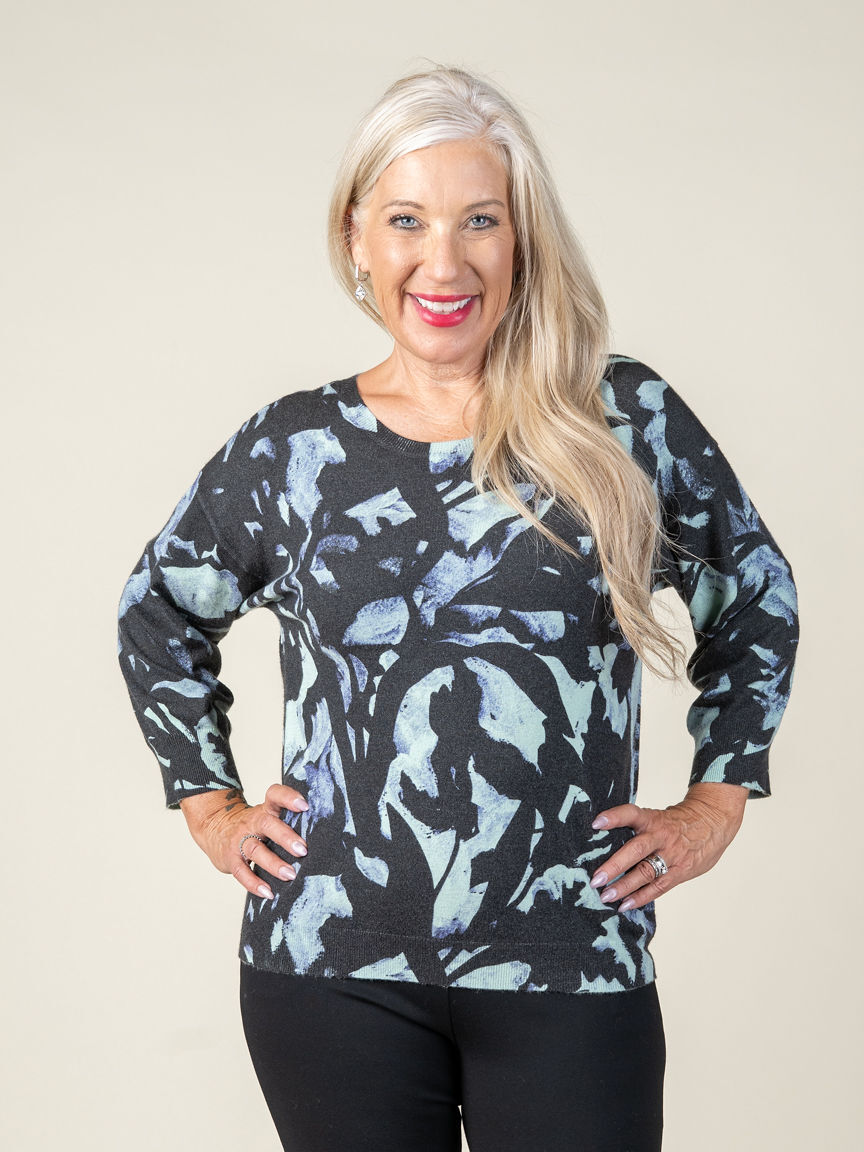 3/4 Sleeve Length Crew Neck