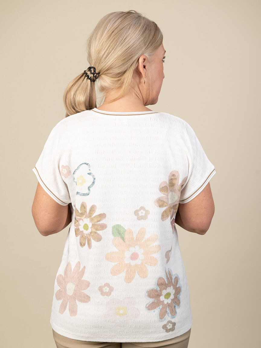 Short Sleeve Textured Top Image 3