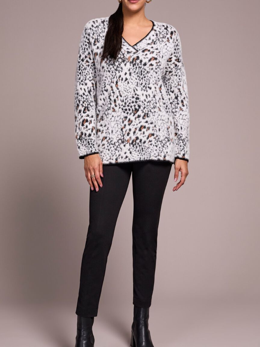 Long Sleeve V-Neck Sweater Image 1