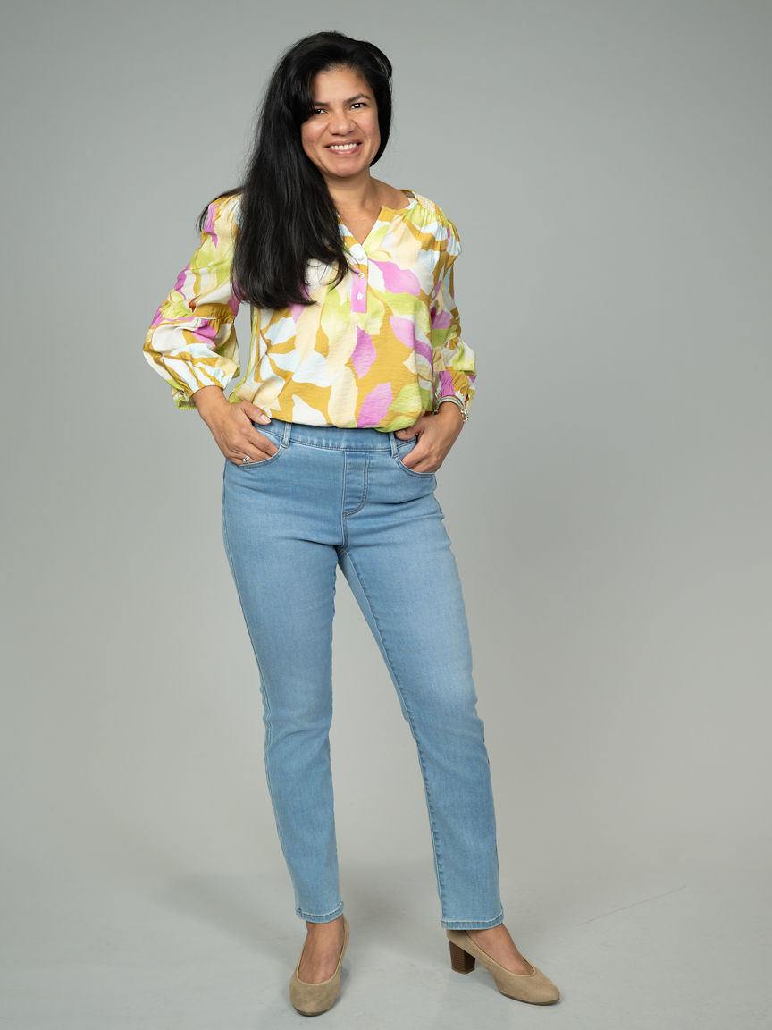 Blouse With Smocked Yoke