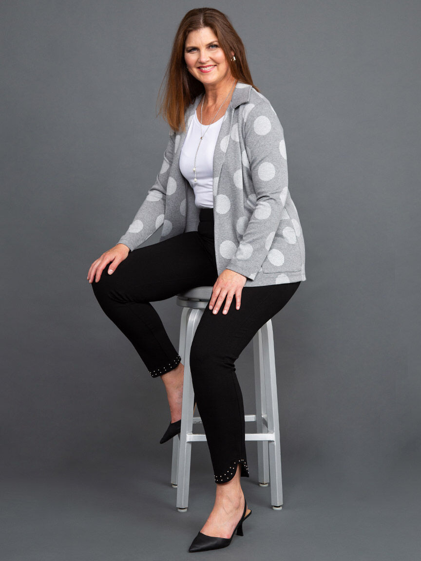 Polka Dot Casual Blazer Image 5