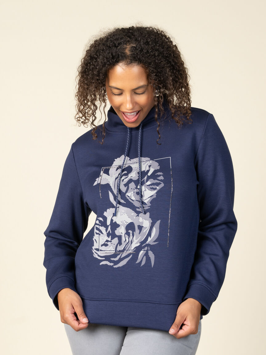 Long Sleeve Graphic Print Sweater Image 5