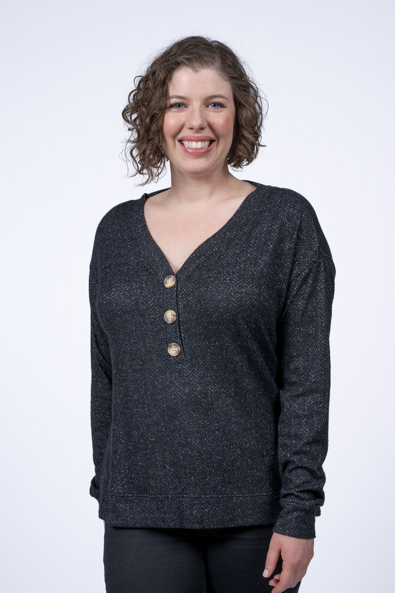 Relaxed Fit V-Neck Henley Image 1