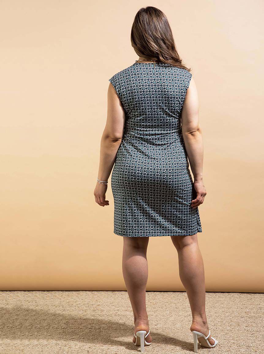 Mediterranean Print Wrap Dress Image 3