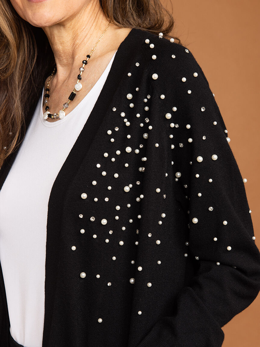 Long Sleeve Cardigan with Bling Image 4