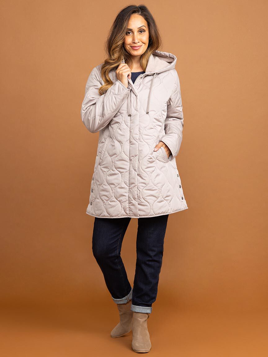Chain Quilted Hooded Jacket Image 5