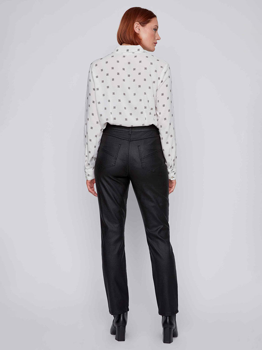 Slim Leg Coated Pant