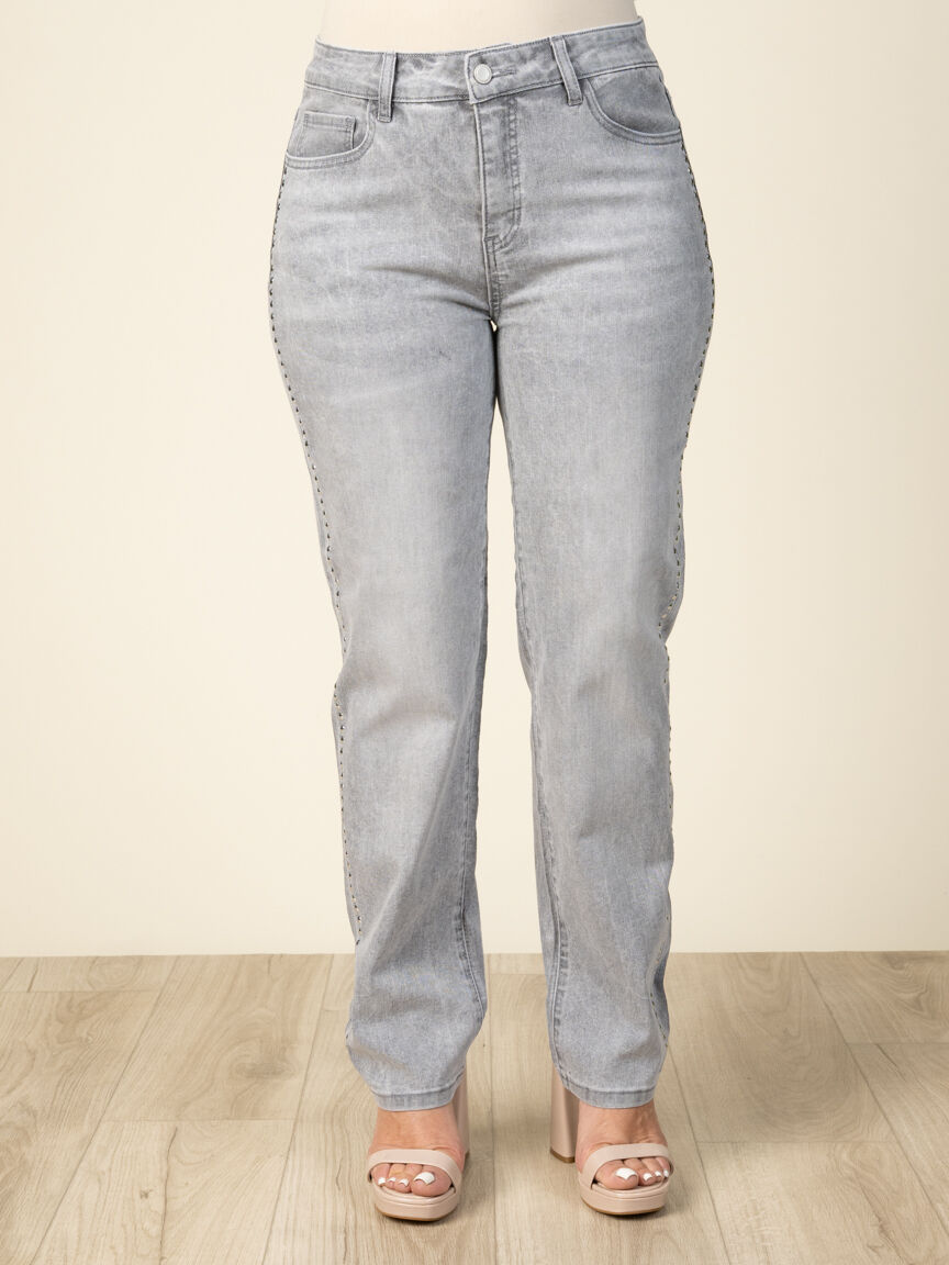 5 Pocket Jeans with Studs