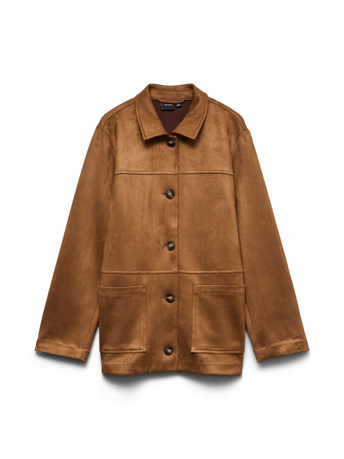 Longline Faux Suede Jacket