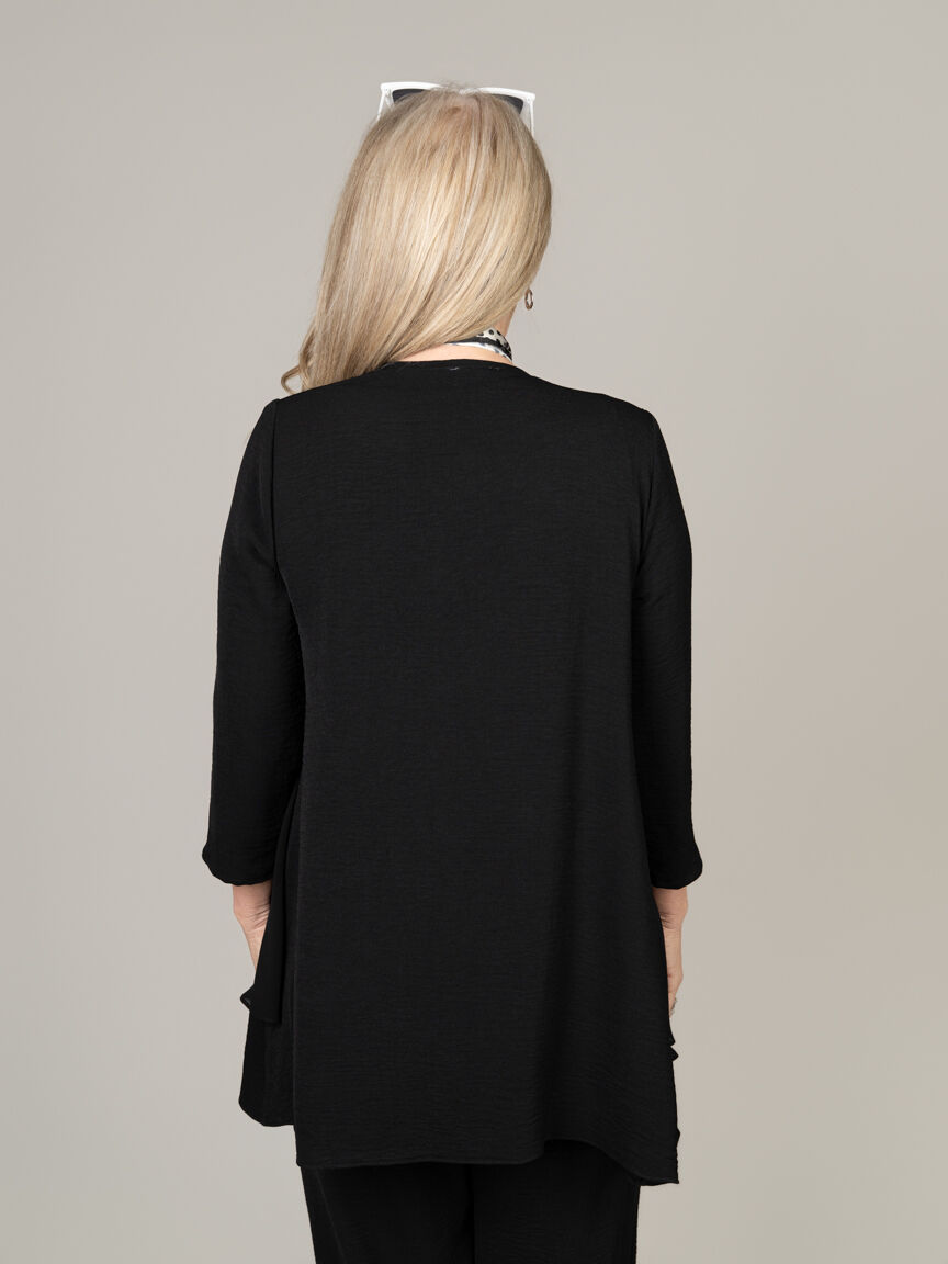 Chiffon Open Front Cardigan