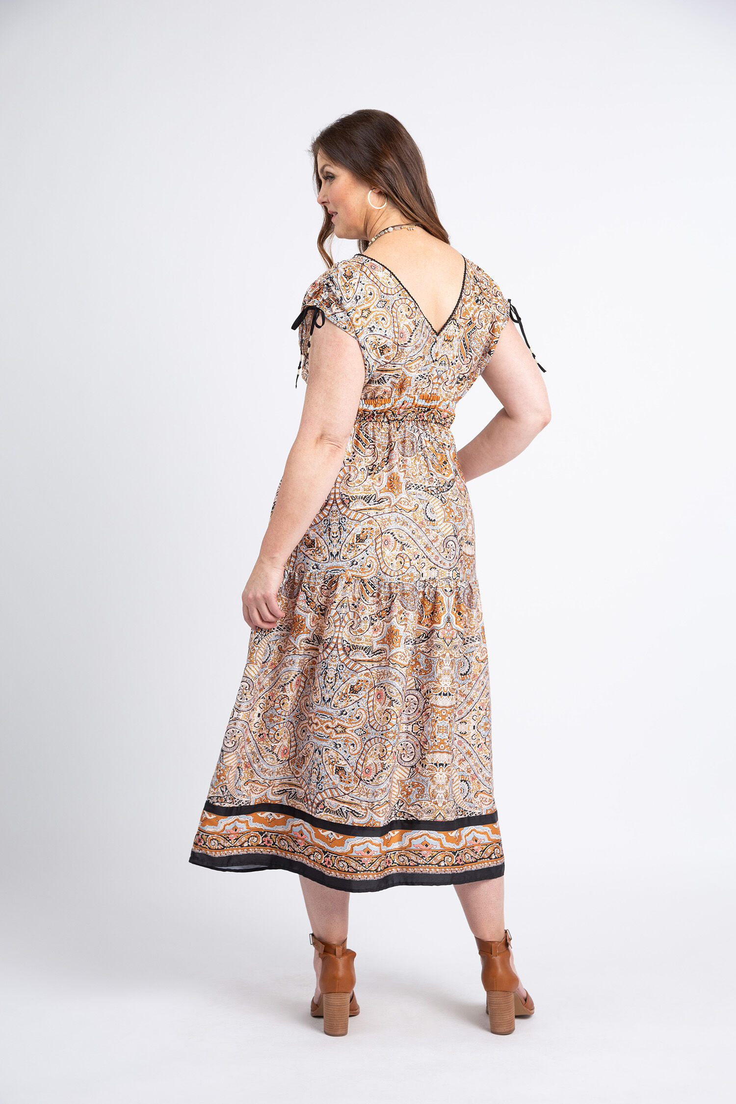 Vintage Print Maxi Dress Image 3